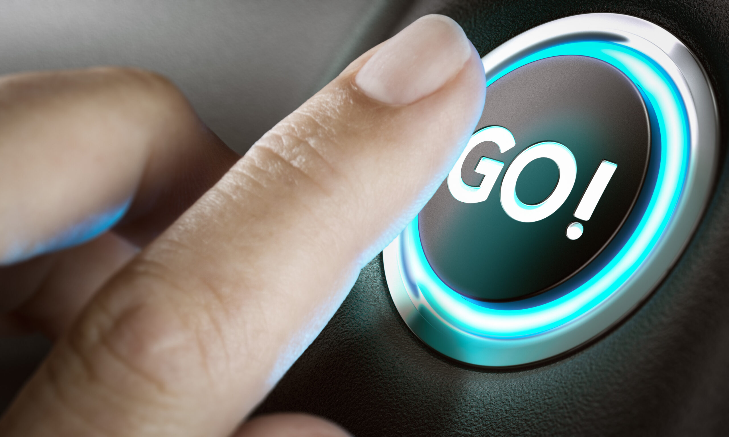 Man,Finger,About,To,Press,An,Action,Button,With,The
